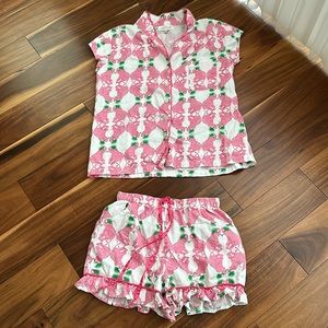 JAYES STUDIO INTIMATES TWO PIECE SET PINK ELEPHANT 🐘 AND 🌴 BOTH SIZE XSMALL